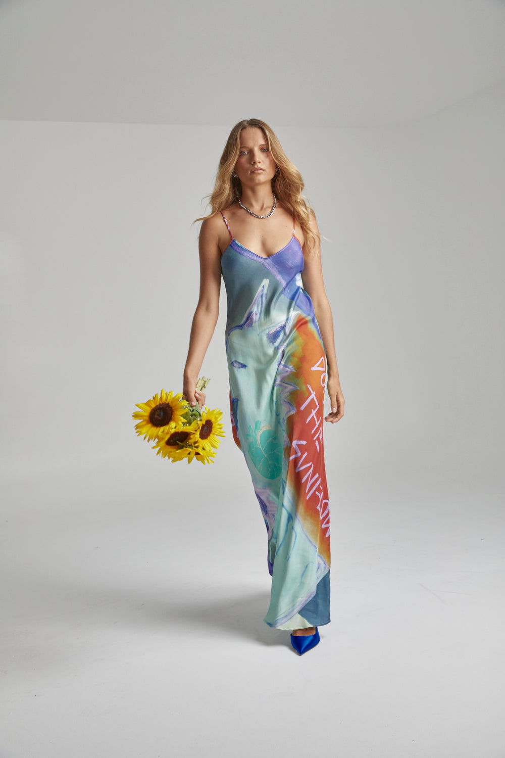 SUMMI SUMMI Womens Siren Dress - Blue Sunflower, WOMENS DRESSES, SUMMI SUMMI, Elwood 101