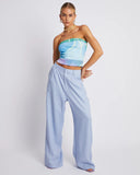 SUMMI SUMMI Womens Wide Leg  Linen Trousers - Alice Blue, WOMENS PANTS, SUMMI SUMMI, Elwood 101