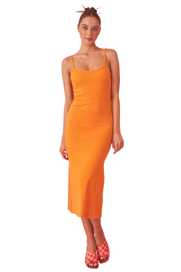 SUMMI SUMMI Womens A-Line Midi Dress Tangerine, WOMENS DRESSES, SUMMI SUMMI, Elwood 101
