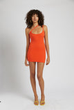 SUMMI SUMMI Womens One Shoulder Cross Over Mini Dress - Blood Orange, WOMENS DRESSES, SUMMI SUMMI, Elwood 101