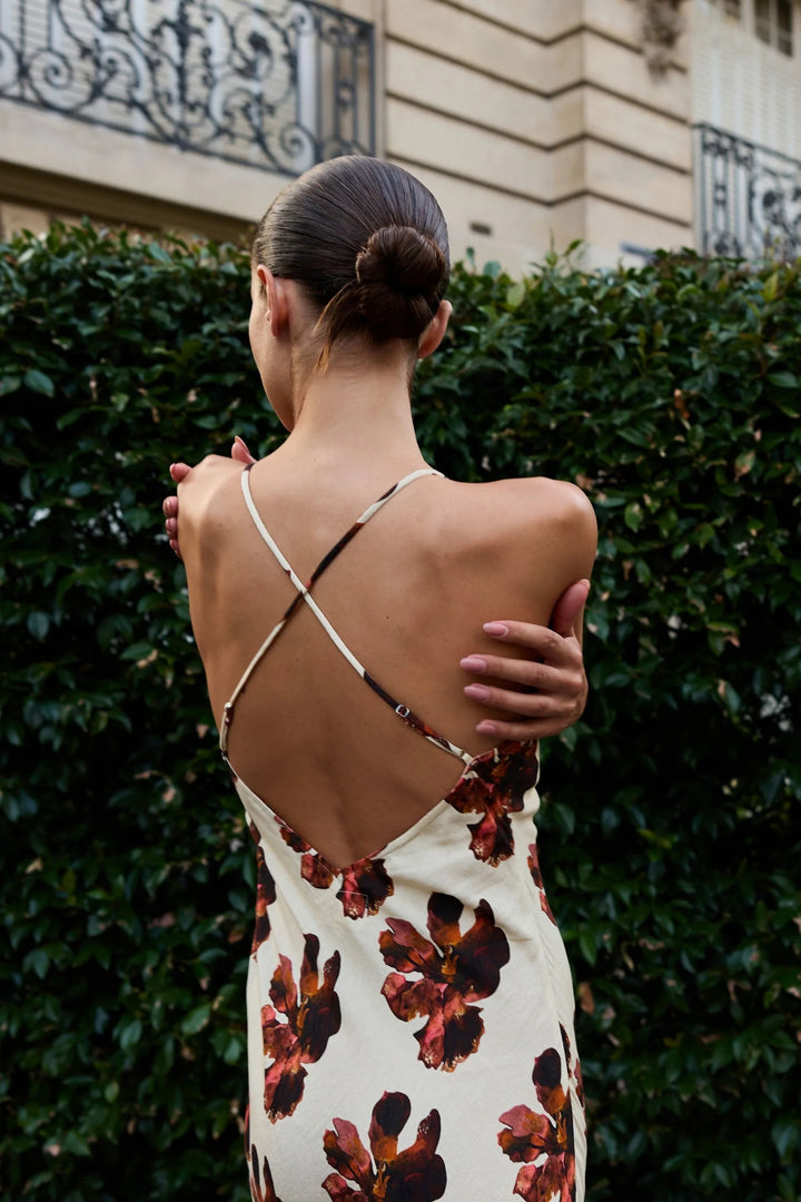 SUMMI SUMMI Womens Amelie Maxi Dress in Butter Fleur, WOMENS DRESSES, SUMMI SUMMI, Elwood 101