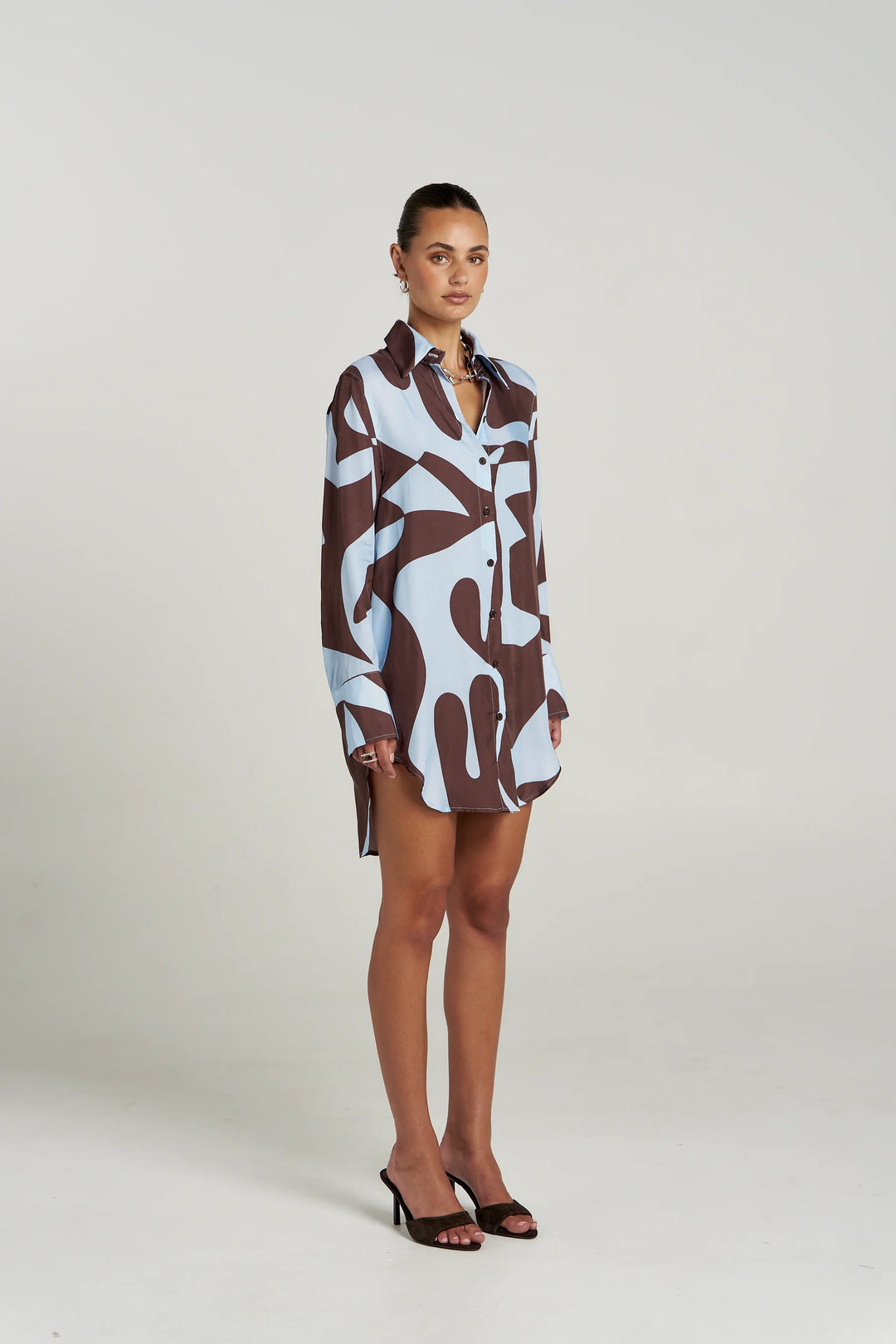 SUMMI SUMMI Womens Ash Long Sleeve Shirt in Mirage Print, WOMENS TOPS & SHIRTS, SUMMI SUMMI, Elwood 101