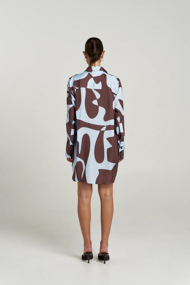 SUMMI SUMMI Womens Ash Long Sleeve Shirt in Mirage Print, WOMENS TOPS & SHIRTS, SUMMI SUMMI, Elwood 101