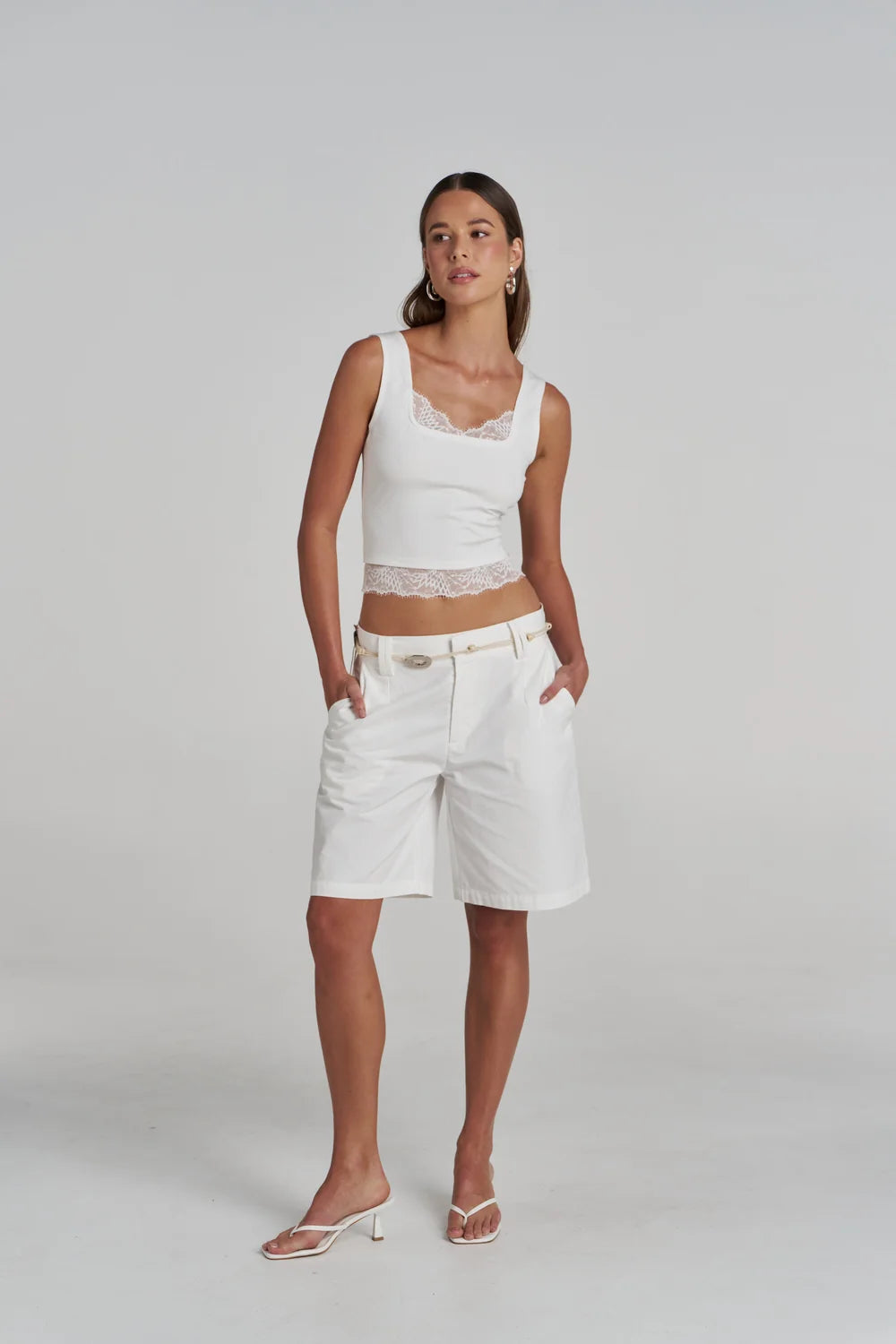 SUMMI SUMMI Womens Bermuda Short In Ivory