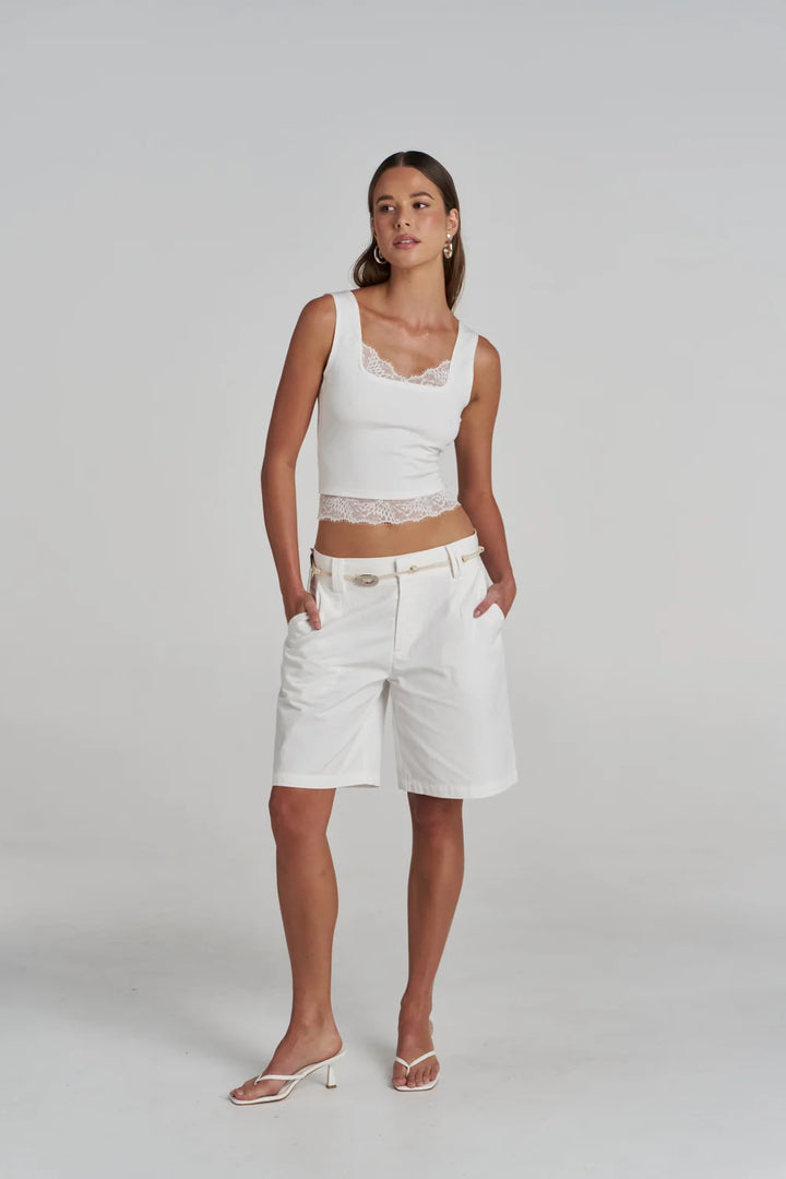 SUMMI SUMMI Womens Bermuda Short In Ivory