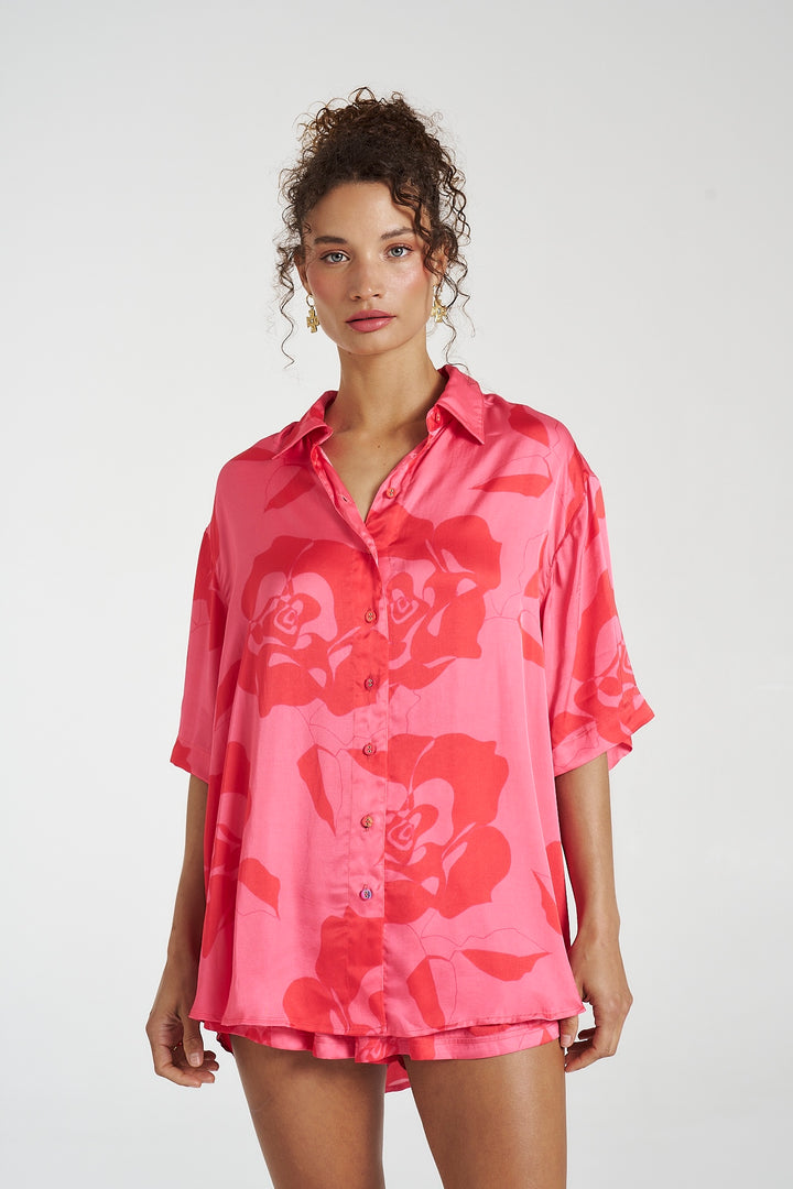 SUMMI SUMMI Womens Big Shirt - A Rose By Any Other Name, WOMENS TOPS & SHIRTS, SUMMI SUMMI, Elwood 101