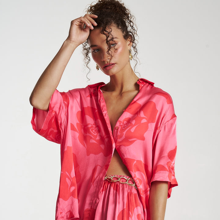 SUMMI SUMMI Womens Big Shirt - A Rose By Any Other Name, WOMENS TOPS & SHIRTS, SUMMI SUMMI, Elwood 101