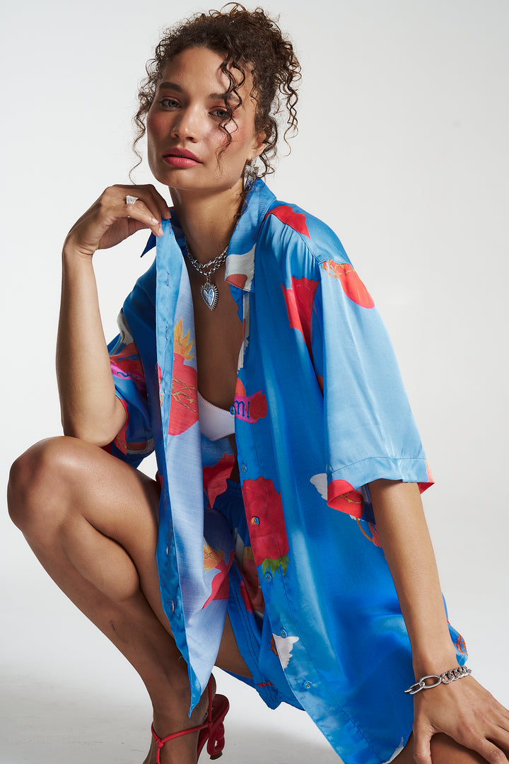 SUMMI SUMMI Womens Big Shirt Petite - Capulet, WOMENS TOPS & SHIRTS, SUMMI SUMMI, Elwood 101