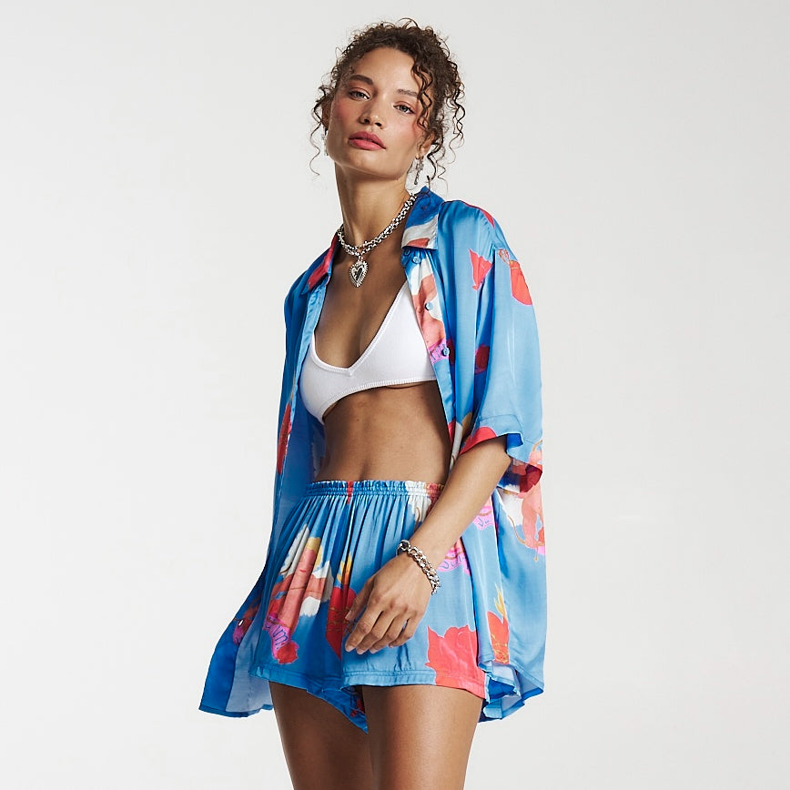 SUMMI SUMMI Womens Big Shirt Petite - Capulet, WOMENS TOPS & SHIRTS, SUMMI SUMMI, Elwood 101