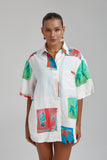 SUMMI SUMMI Womens Linen Big Shirt - Montage White, WOMENS TOPS & SHIRTS, SUMMI SUMMI, Elwood 101