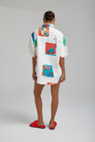 SUMMI SUMMI Womens Linen Big Shirt - Montage White, WOMENS TOPS & SHIRTS, SUMMI SUMMI, Elwood 101