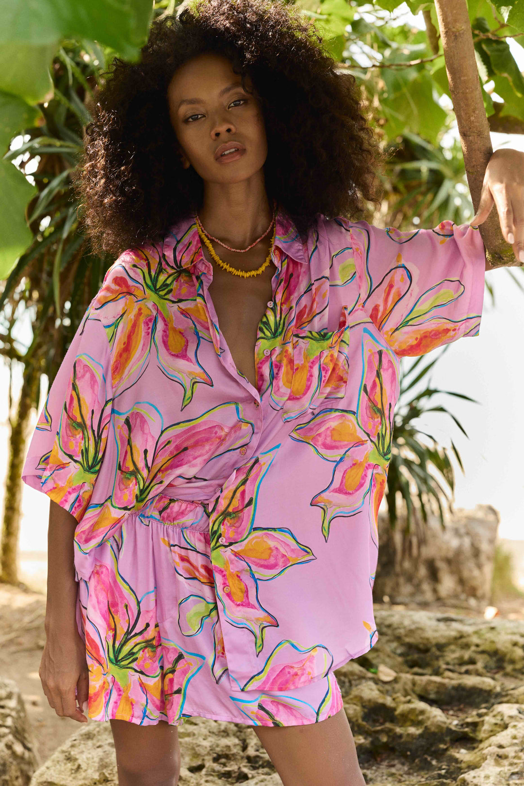 SUMMI SUMMI Womens Big Shirt Lilac Lily, WOMENS TOPS & SHIRTS, SUMMI SUMMI, Elwood 101