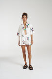 SUMMI SUMMI Womens Big Shirt Linen - Star X Lovers, WOMENS TOPS & SHIRTS, SUMMI SUMMI, Elwood 101