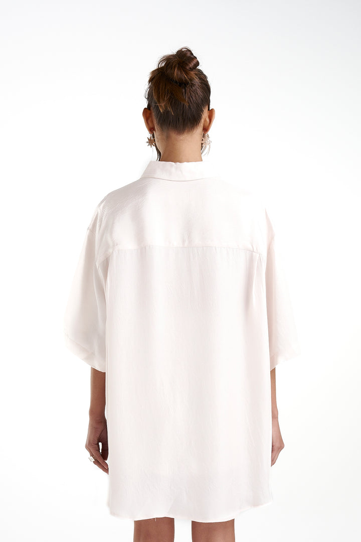 SUMMI SUMMI Womens Big Shirt with Stripe - Cream/Viceroy Stripe, WOMENS TOPS & SHIRTS, SUMMI SUMMI, Elwood 101