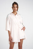 SUMMI SUMMI Womens Big Shirt with Stripe - Cream/Viceroy Stripe, WOMENS TOPS & SHIRTS, SUMMI SUMMI, Elwood 101