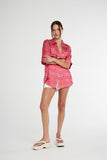 SUMMI SUMMI Womens Button Up Shirt Neon Plaid