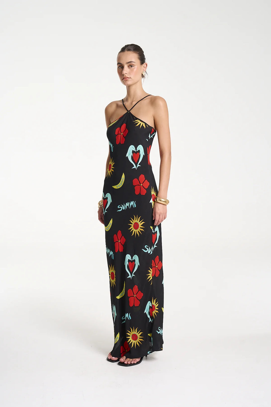 SUMMI SUMMI Womens Chloe Maxi Dress in Troppo Night