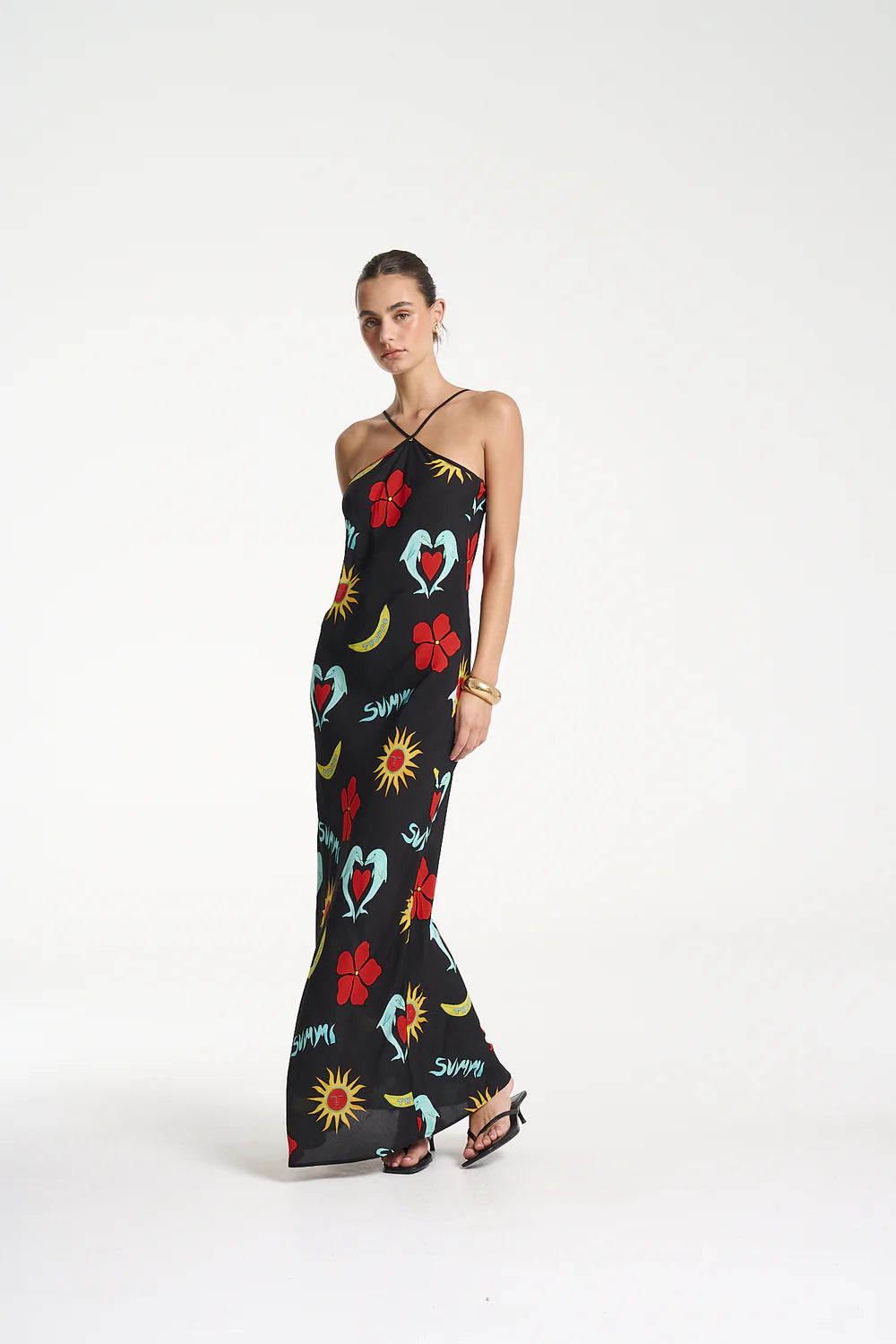 SUMMI SUMMI Womens Chloe Maxi Dress in Troppo Night