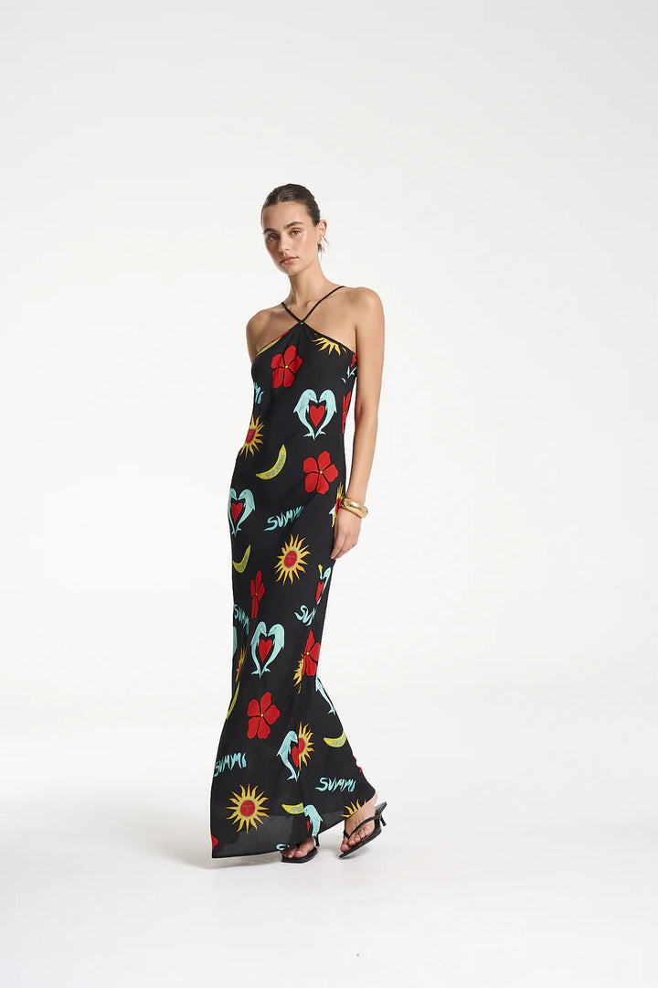 SUMMI SUMMI Womens Chloe Maxi Dress in Troppo Night