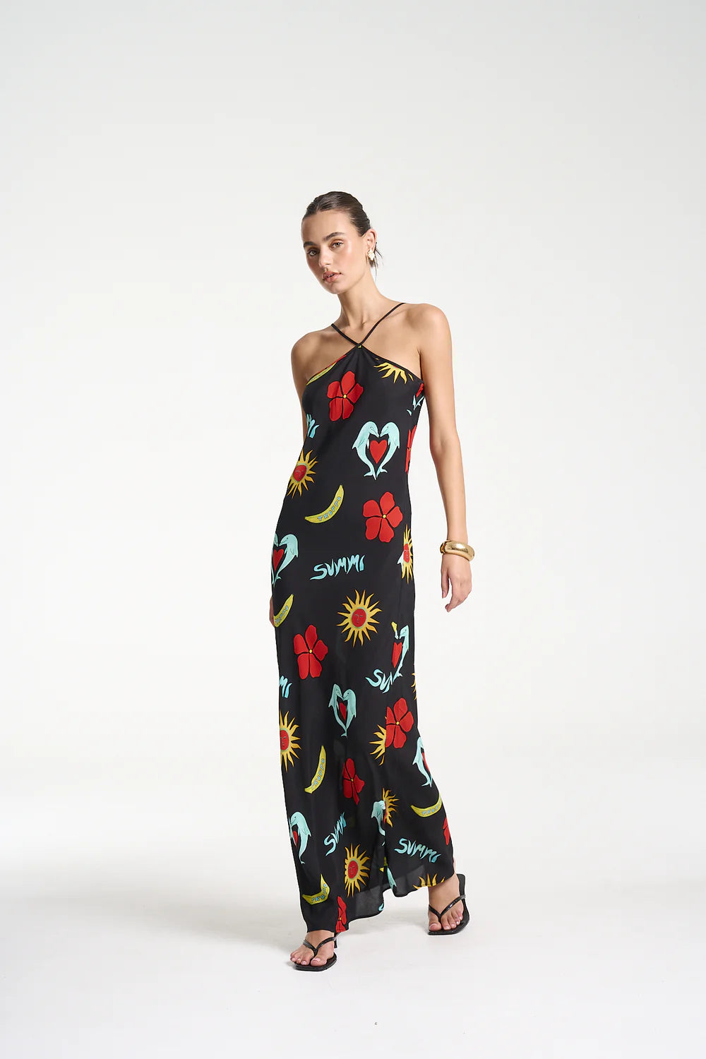 SUMMI SUMMI Womens Chloe Maxi Dress in Troppo Night