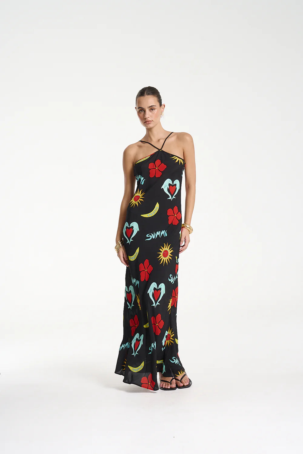 SUMMI SUMMI Womens Chloe Maxi Dress in Troppo Night