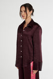 SUMMI SUMMI Womens Cuff Shirt - Plum