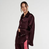 SUMMI SUMMI Womens Cuff Shirt - Plum