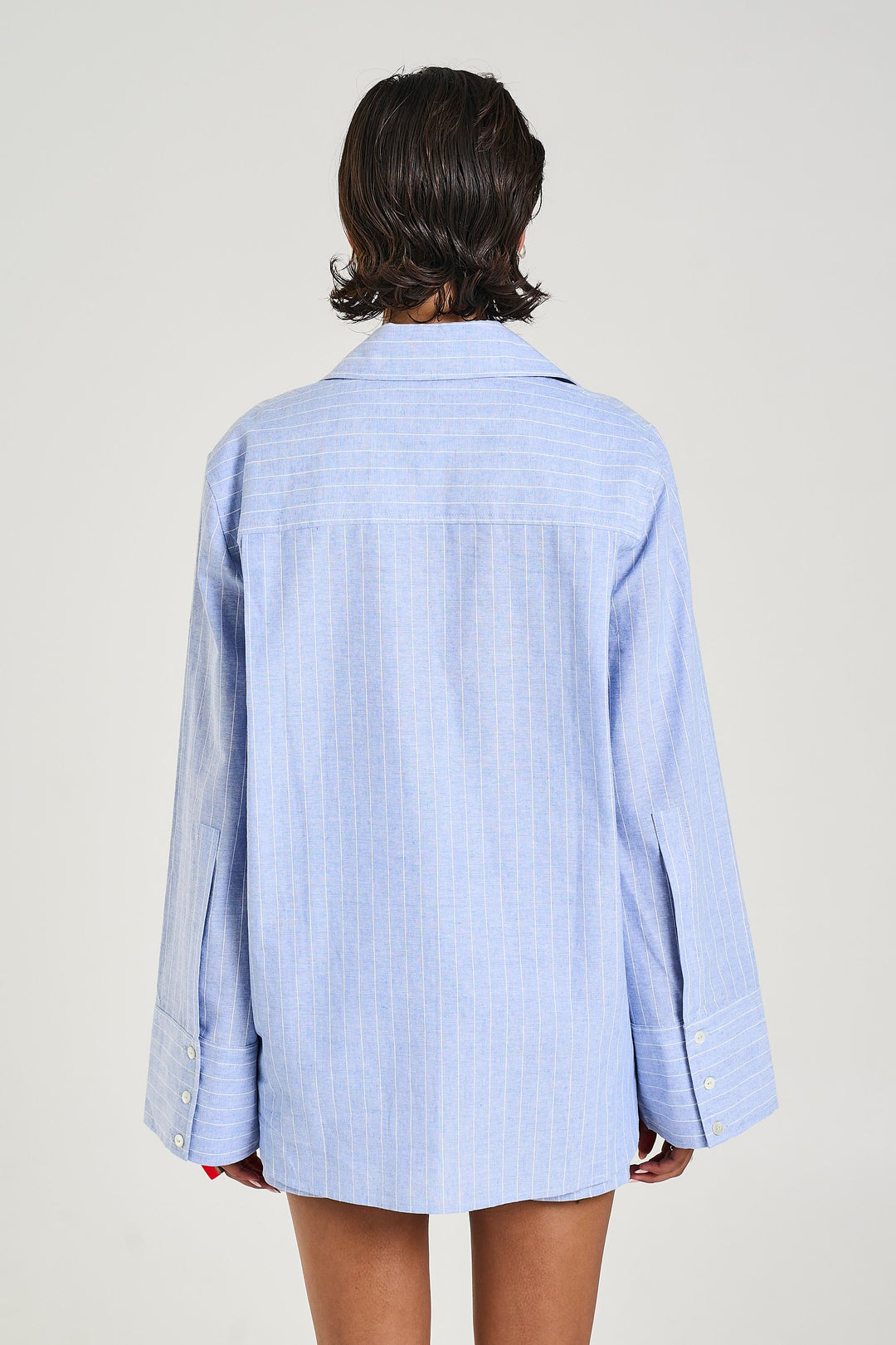 SUMMI SUMMI Womens Cuff Shirt in Sea Stripe