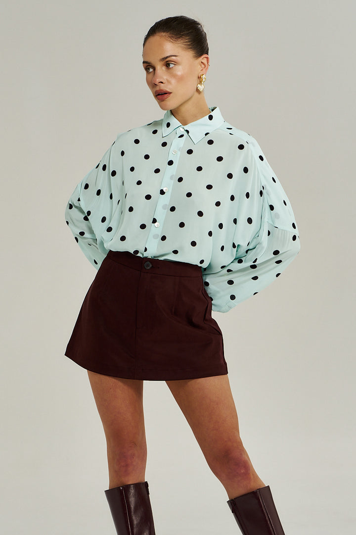SUMMI SUMMI Womens Dotti Long Sleeve Shirt in Pinot Drop Pid, WOMENS TOPS & SHIRTS, SUMMI SUMMI, Elwood 101