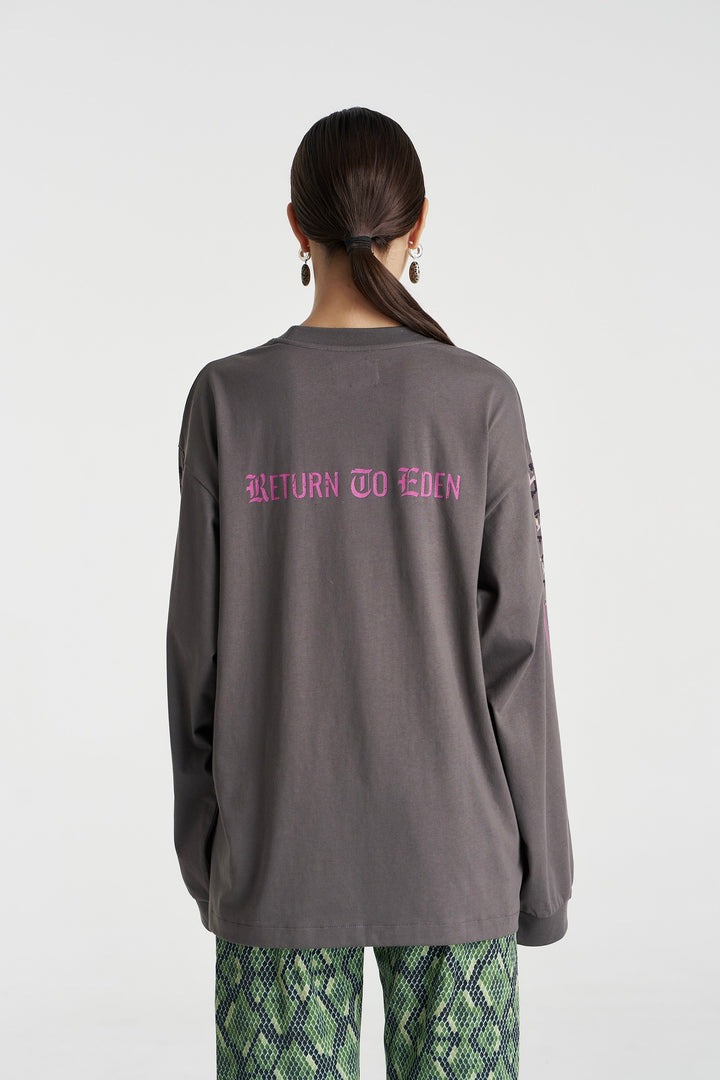 SUMMI SUMMI Womens Eden Long Sleeve Tee in Shadow, WOMENS TEES & TANKS, SUMMI SUMMI, Elwood 101