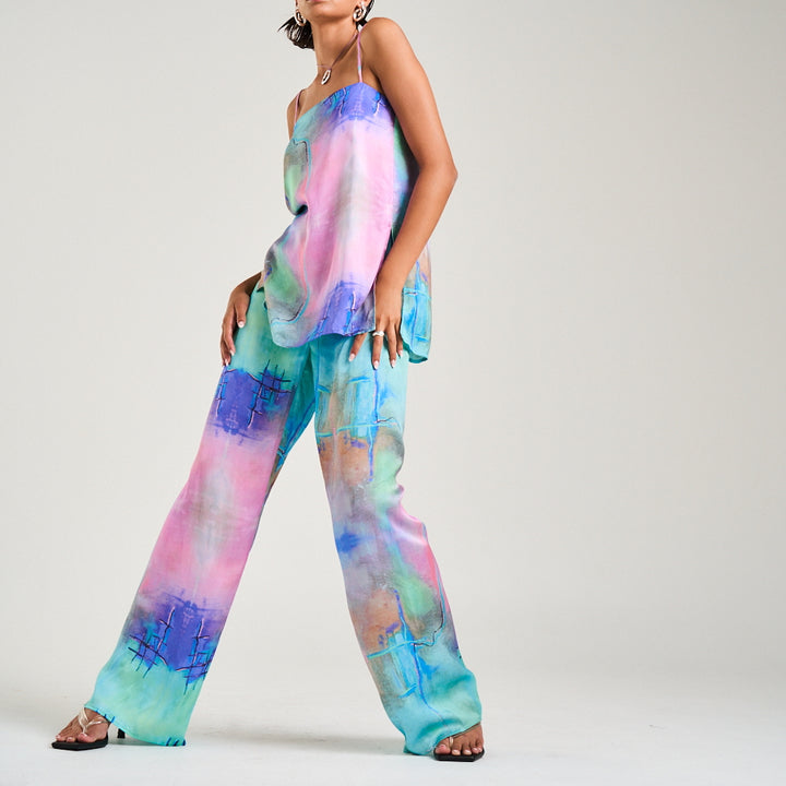 SUMMI SUMMI Womens Elastic Pant in H20 Print