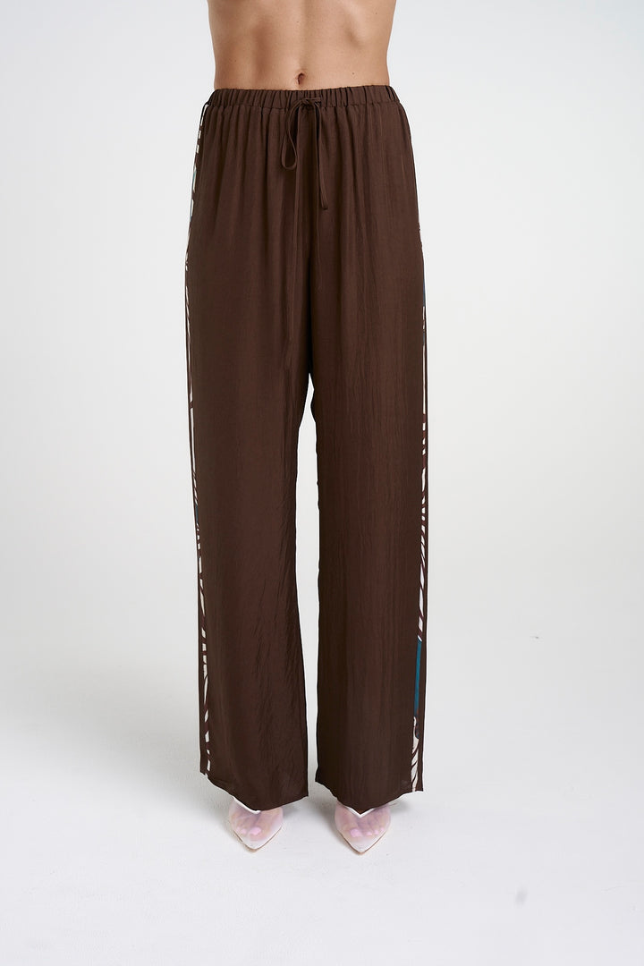 SUMMI SUMMI Womens Elastic Waist Pants with Stripe - Nautilus Stripe, WOMENS PANTS, SUMMI SUMMI, Elwood 101