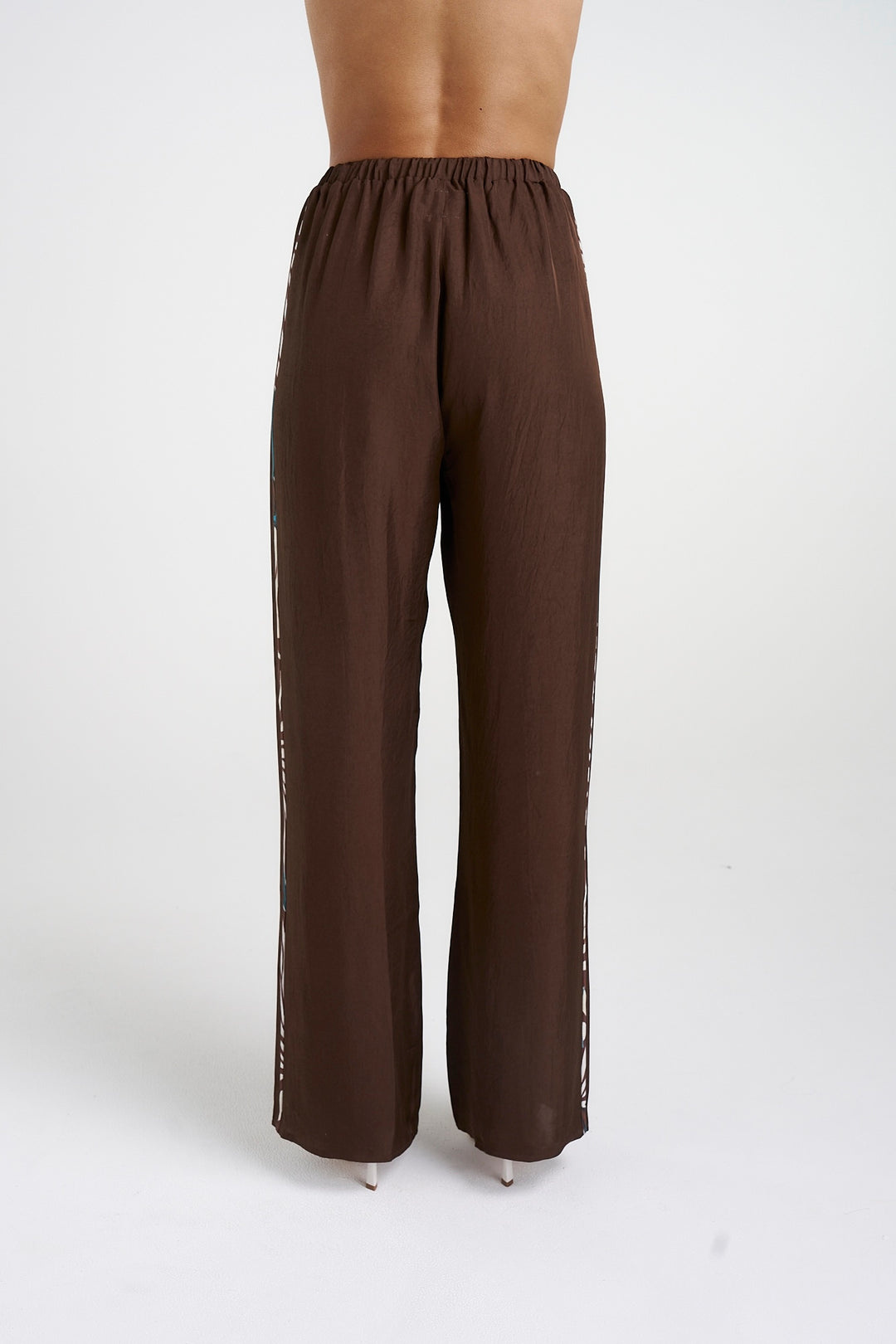 SUMMI SUMMI Womens Elastic Waist Pants with Stripe - Nautilus Stripe, WOMENS PANTS, SUMMI SUMMI, Elwood 101