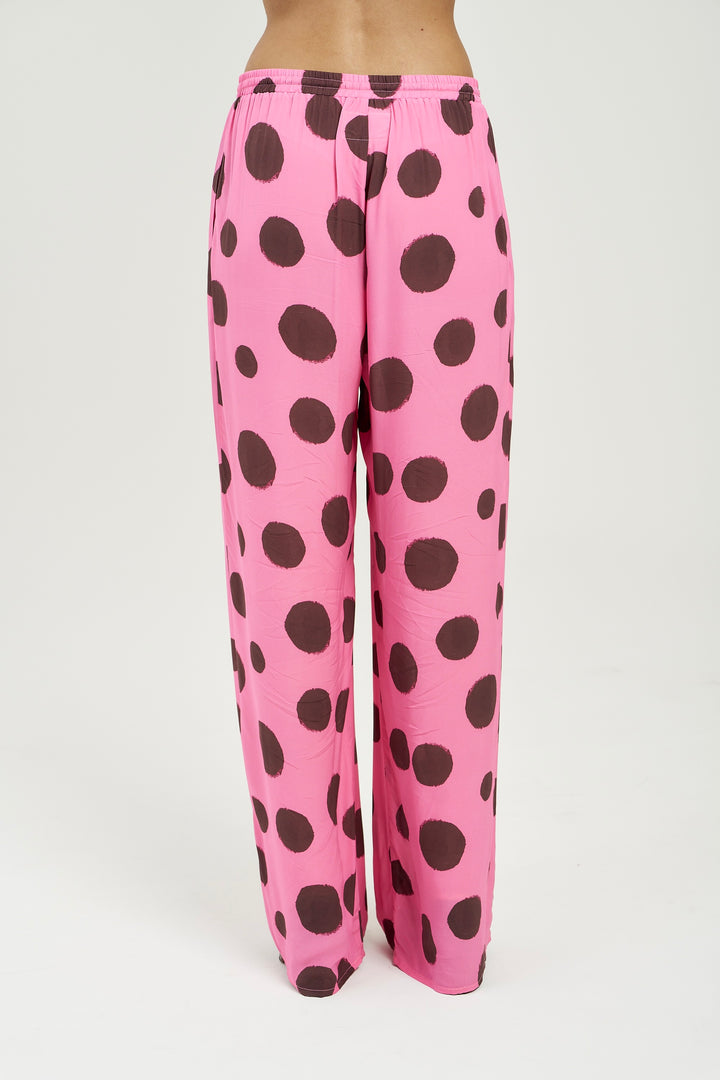 SUMMI SUMMI Womens Forever Pant in Big Dotti Pink, WOMENS PANTS, SUMMI SUMMI, Elwood 101