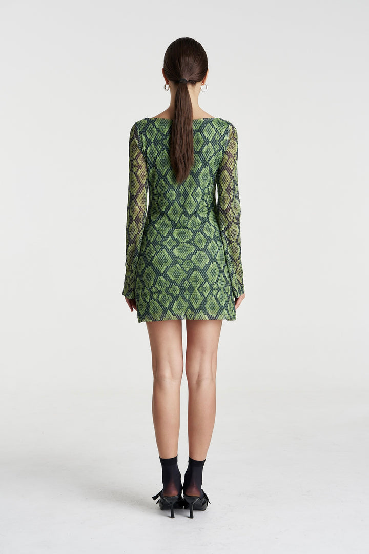 SUMMI SUMMI Womens Hibernate A-Line Mini Dress in Viper, WOMENS DRESSES, SUMMI SUMMI, Elwood 101