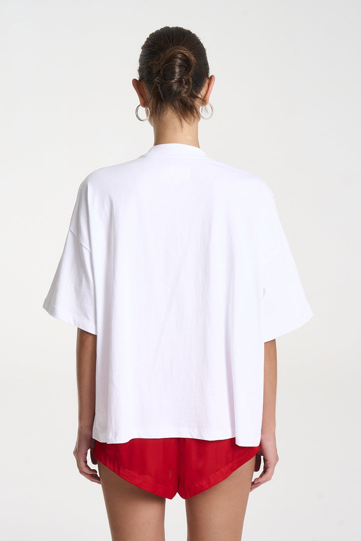 SUMMI SUMMI Womens I Heart Dolphins Tee in White, , SUMMI SUMMI, Elwood 101