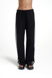SUMMI SUMMI Womens Knit Pants - Black w Cream Stripe, WOMENS PANTS, SUMMI SUMMI, Elwood 101