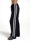 SUMMI SUMMI Womens Knit Pants - Black w Cream Stripe, WOMENS PANTS, SUMMI SUMMI, Elwood 101