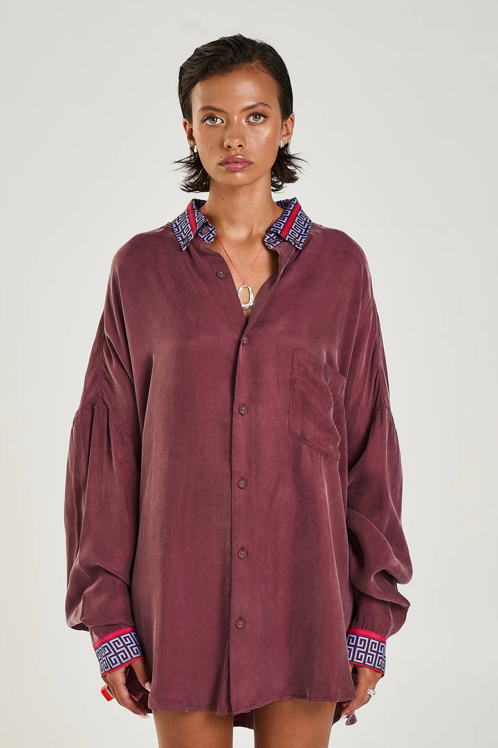 SUMMI SUMMI Womens LS OS Shirt Zodiac