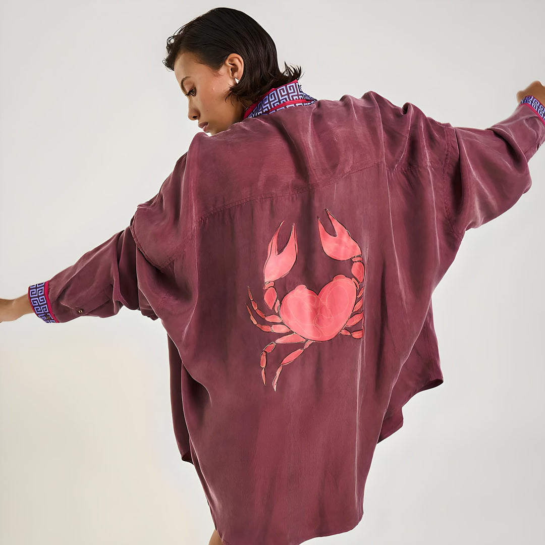 SUMMI SUMMI Womens LS OS Shirt Zodiac