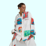SUMMI SUMMI Womens Long Sleeve Oversize Linen Shirt - Montage White, WOMENS TOPS & SHIRTS, SUMMI SUMMI, Elwood 101