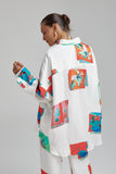 SUMMI SUMMI Womens Long Sleeve Oversize Linen Shirt - Montage White, WOMENS TOPS & SHIRTS, SUMMI SUMMI, Elwood 101