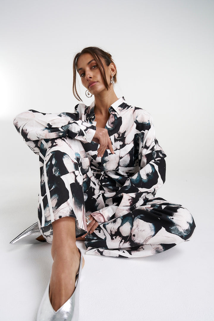 SUMMI SUMMI Womens Long Sleeve Oversized Linen Shirt - Everlast, WOMENS TOPS & SHIRTS, SUMMI SUMMI, Elwood 101