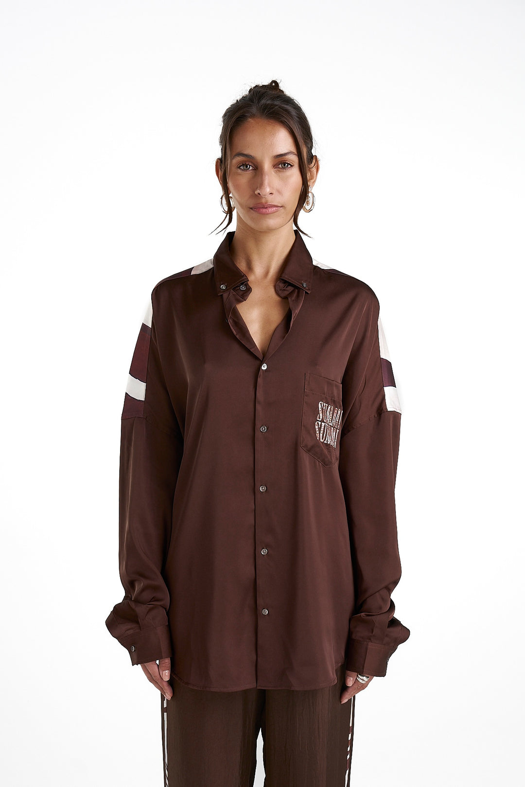 SUMMI SUMMI Womens Long Sleeve Oversized Shirt - Nautilus, WOMENS TOPS & SHIRTS, SUMMI SUMMI, Elwood 101