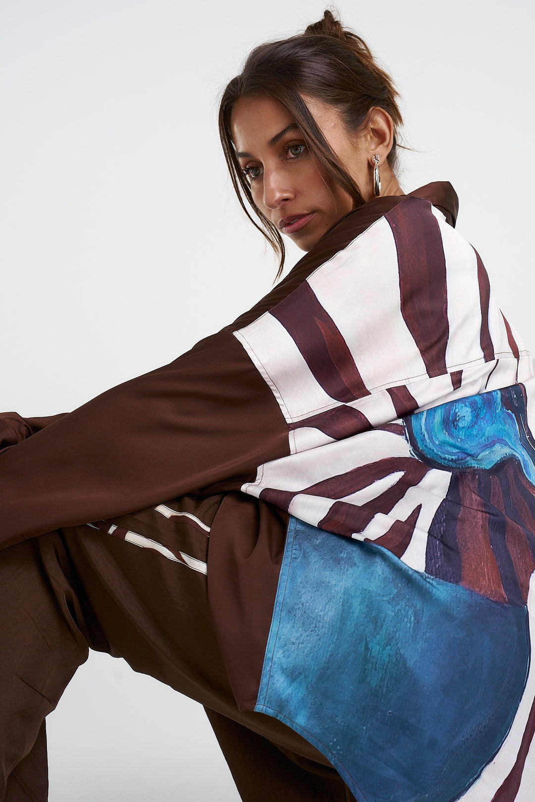 SUMMI SUMMI Womens Long Sleeve Oversized Shirt - Nautilus, WOMENS TOPS & SHIRTS, SUMMI SUMMI, Elwood 101