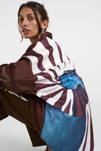 SUMMI SUMMI Womens Long Sleeve Oversized Shirt - Nautilus, WOMENS TOPS & SHIRTS, SUMMI SUMMI, Elwood 101