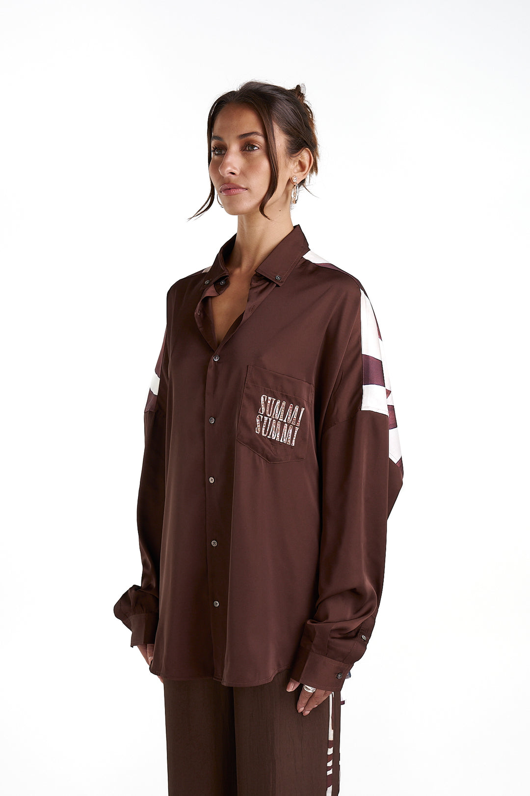 SUMMI SUMMI Womens Long Sleeve Oversized Shirt - Nautilus, WOMENS TOPS & SHIRTS, SUMMI SUMMI, Elwood 101