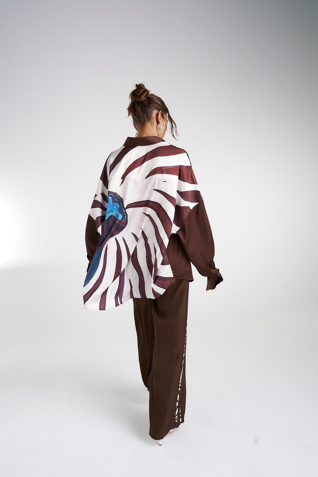 SUMMI SUMMI Womens Long Sleeve Oversized Shirt - Nautilus, WOMENS TOPS & SHIRTS, SUMMI SUMMI, Elwood 101
