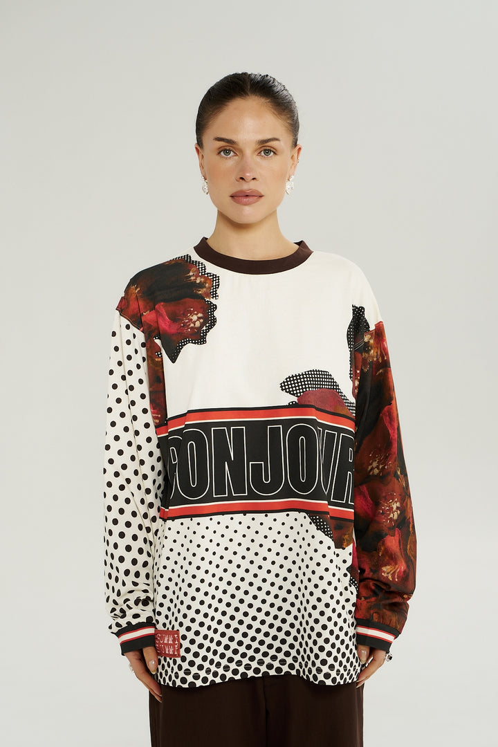 SUMMI SUMMI Womens Long Sleeve Racer Tee in Chocolat Choux, WOMENS TEES & TANKS, SUMMI SUMMI, Elwood 101