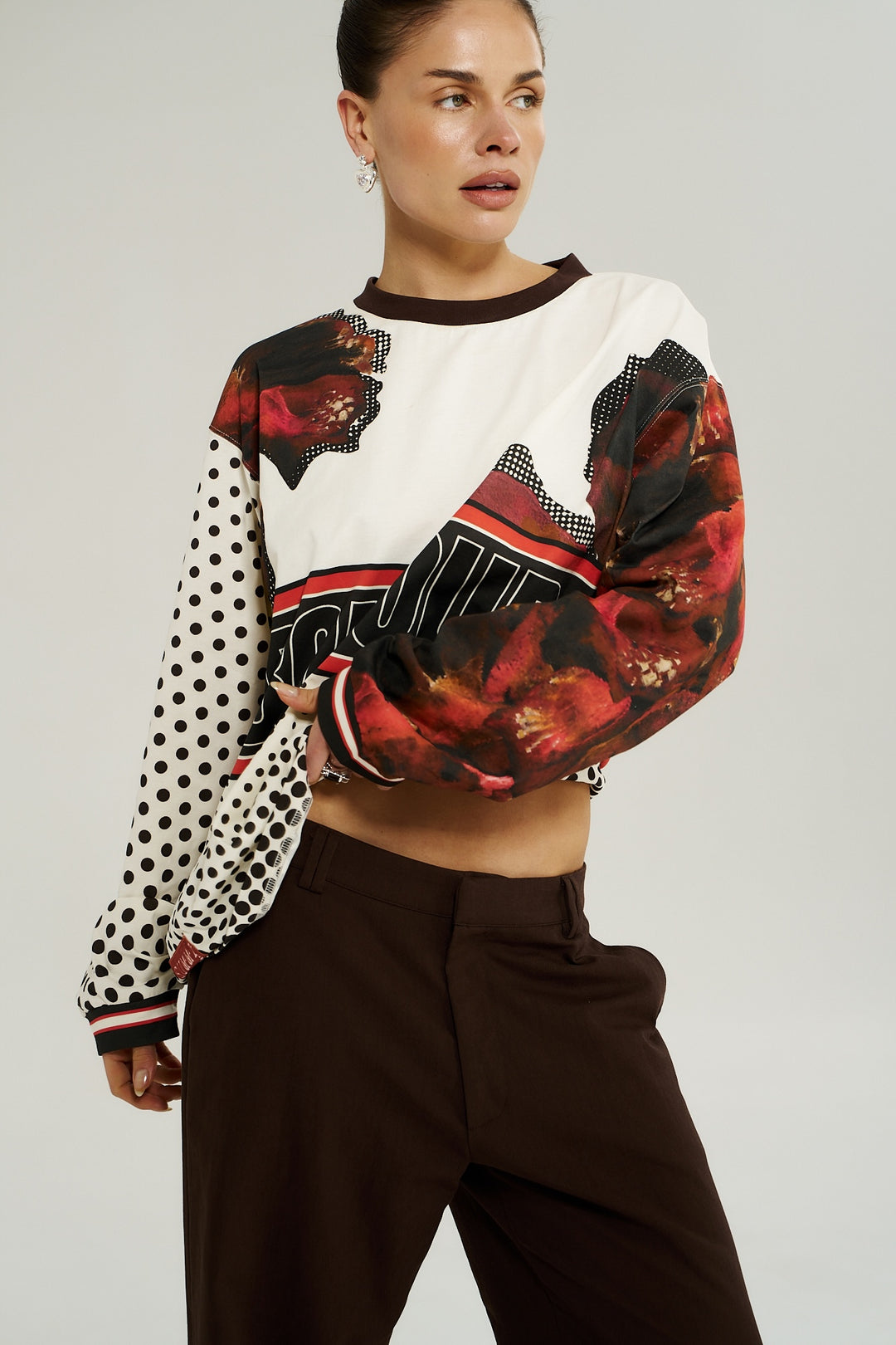 SUMMI SUMMI Womens Long Sleeve Racer Tee in Chocolat Choux, WOMENS TEES & TANKS, SUMMI SUMMI, Elwood 101